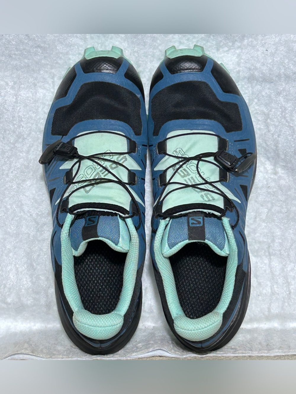 Salomon Womens Blue Speedcross 5 GTX Gortex Trail Running Sneakers Shoes SZ 7.5 - Picture 5 of 11